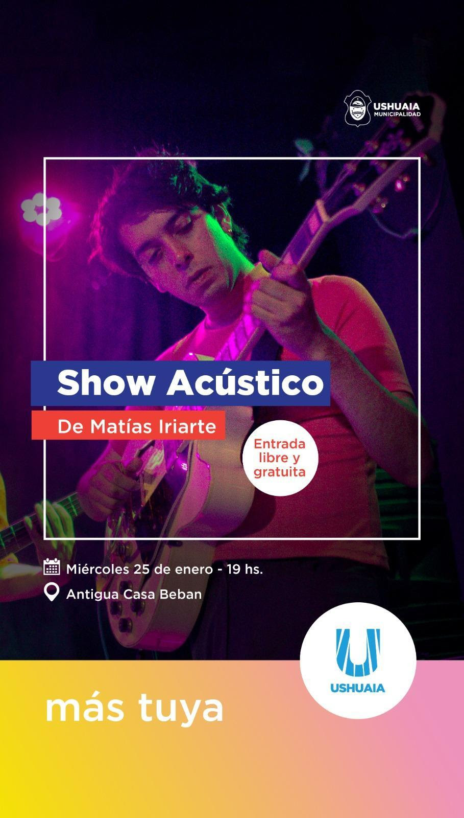 La Secretaría De Cultura Y Educación Acompañará El Show Acústico De Matías Iriarte Contextos 8327